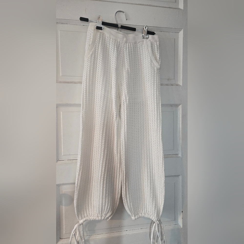 Vintage Havana Off White Crochet Pants